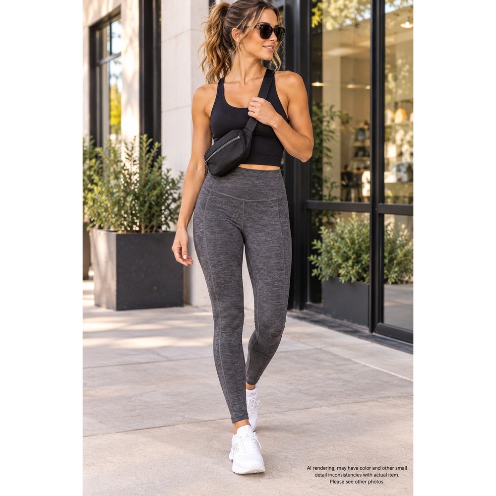 Victoria's Secret Heathered Grey High Rise Pocket Leggings Size 10 Athleisure